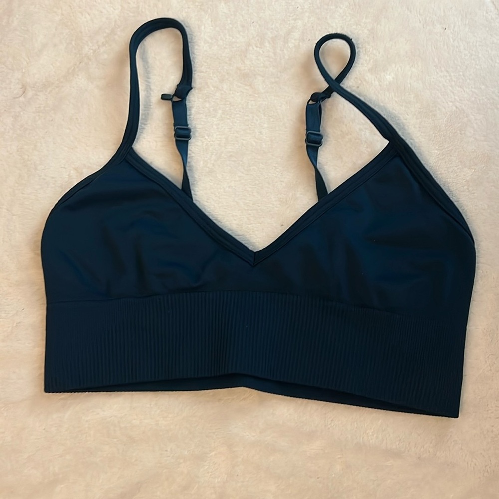 Blue lululemon sports bra
